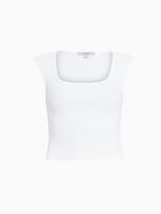 AllSaints White Rib Tamie Tank - Image 5 of 5