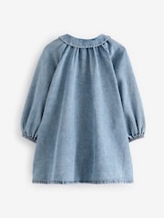 Blue Denim Print 100% Cotton Shirt Dress (3mths-8yrs) - Image 6 of 8