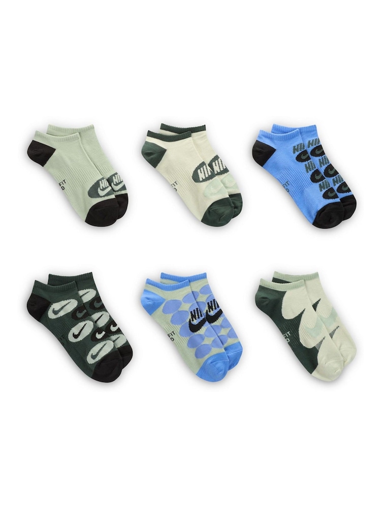 Nike Black Everyday Lightweight Training No Show Socks 6 Pack - Image 3 of 4