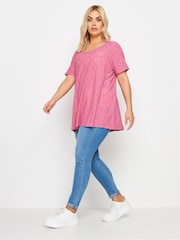 Yours Curve Pink Broderie Anglaise Blouses - Image 2 of 4