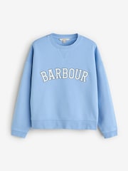 Barbour® Blue Silverdale Varsity Logo Sweatshirt - Image 6 of 6