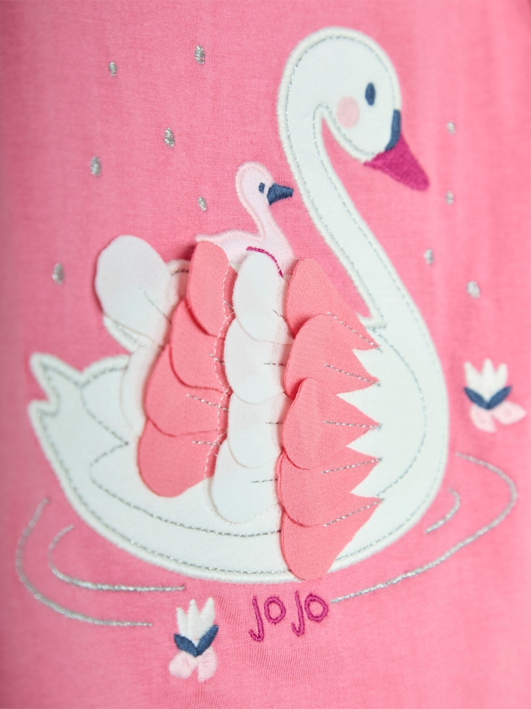 JoJo Maman Bébé Rose Swan Applique Top - Image 3 of 3