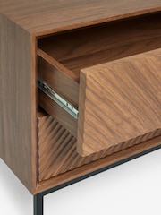 Dark Natural Marlow Oak Effect 2 Drawer Bedside Table - Image 3 of 7