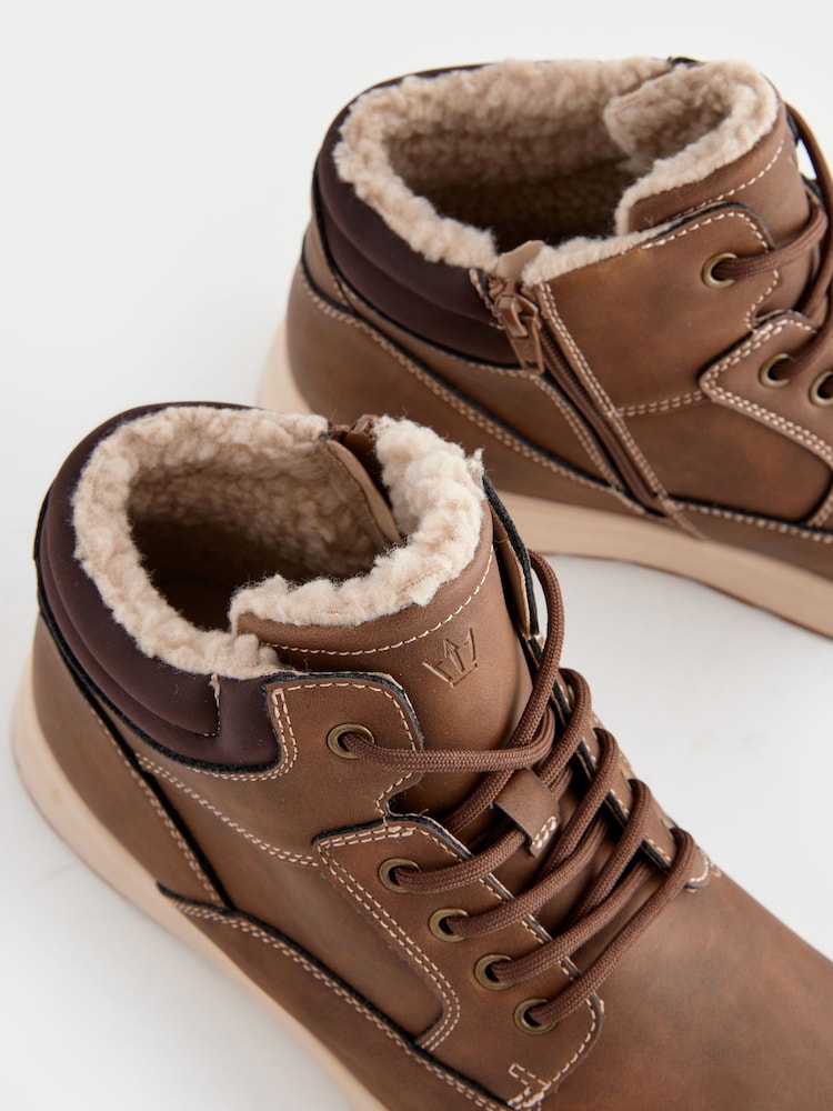 Tan Brown Zip Up Sports Boots - Image 4 of 6