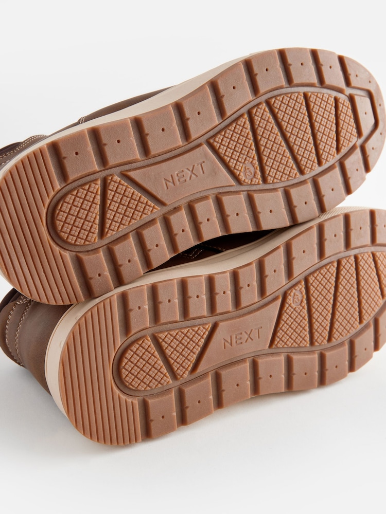 Tan Brown Zip Up Sports Boots - Image 5 of 6