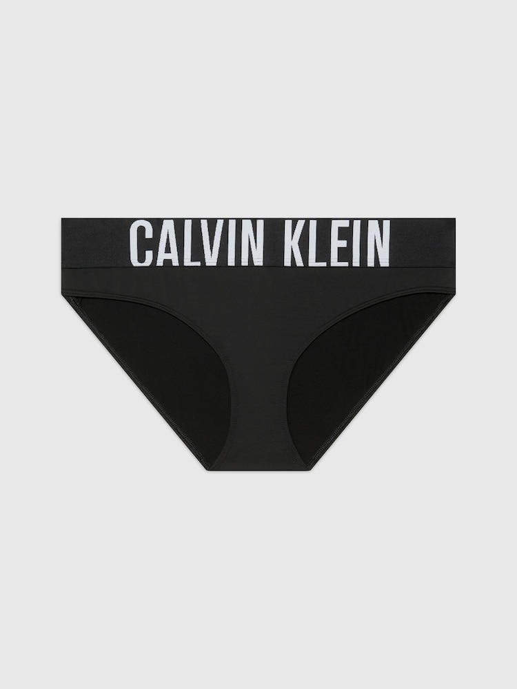 Calvin Klein Black Single Slogan Bikini Knickers - Image 3 of 3