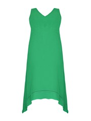 Live Unlimited Green Curve Ladder Trim Hanky Hem Midi Dress - Image 5 of 5