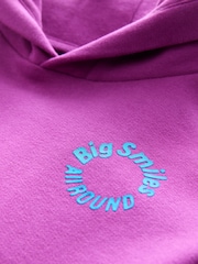 Purple Back Print Soft Touch Hoodie (3mths-7yrs) - Image 4 of 4