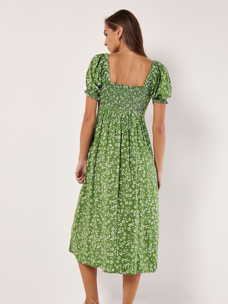 Apricot Sarasa Florales Bow Midikleid - Bild 2 von 4