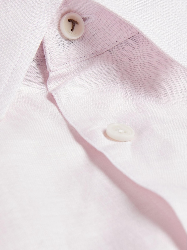 Ted Baker Pink Romeos Linen Shirt - Image 5 of 5