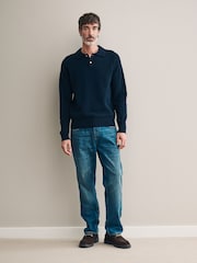 Azul marino - Regular Fit Signature 100% Merino Wool Midweight Jumper - Imagen 2 de 8