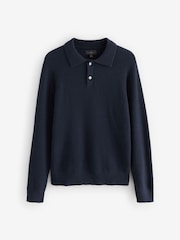 Azul marino - Regular Fit Signature 100% Merino Wool Midweight Jumper - Imagen 6 de 8