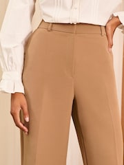Love & Roses Camel High Waist Wide Leg Tailored Trousers - Image 2 of 4