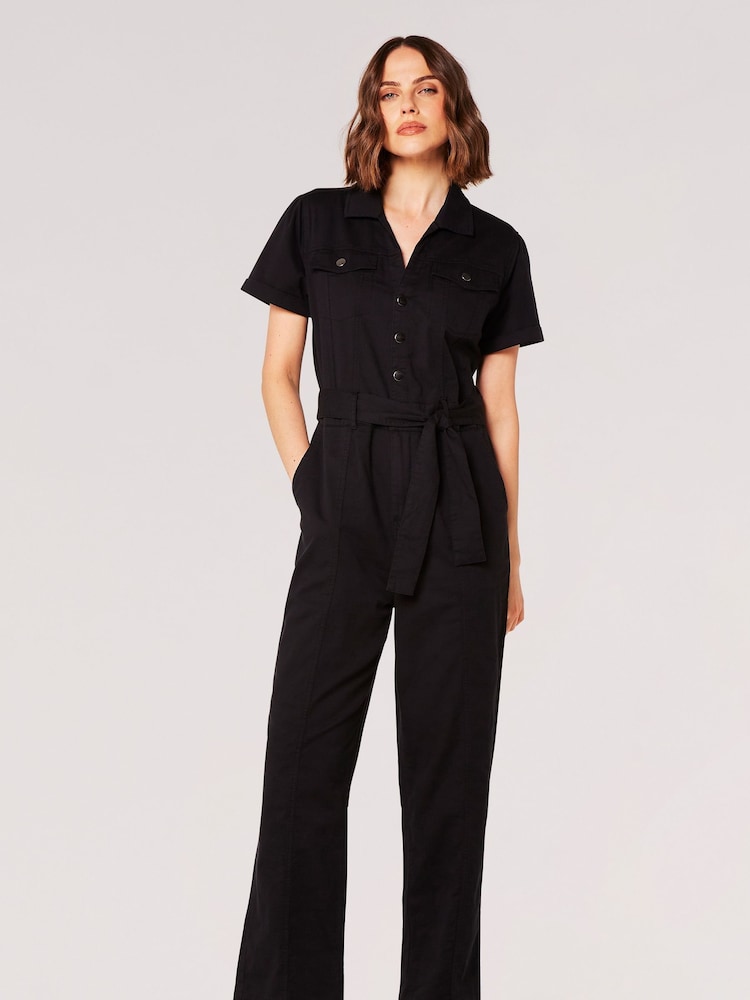 Apricot Black Boiler Suit With Poppers - Image 2 of 5