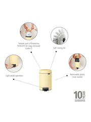 Brabantia Mellow Yellow Pedal Bin NewIcon 3L - Image 2 of 6