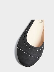 Yours Curve Black Ground Extra Wide Fit Blaise Ballerinas - Image 5 of 5
