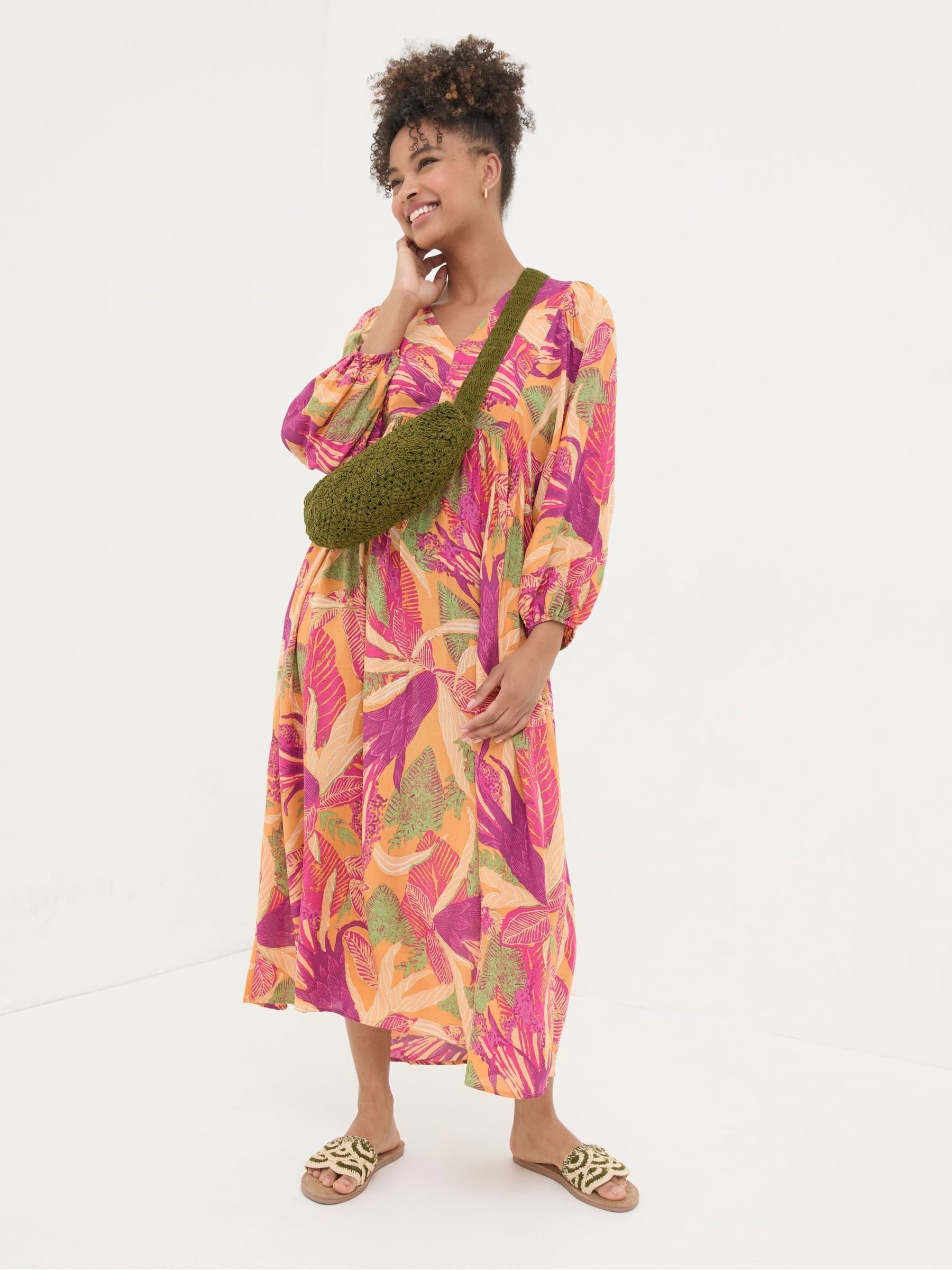 fat face orange dress Aubrey Orange Maxi Dress