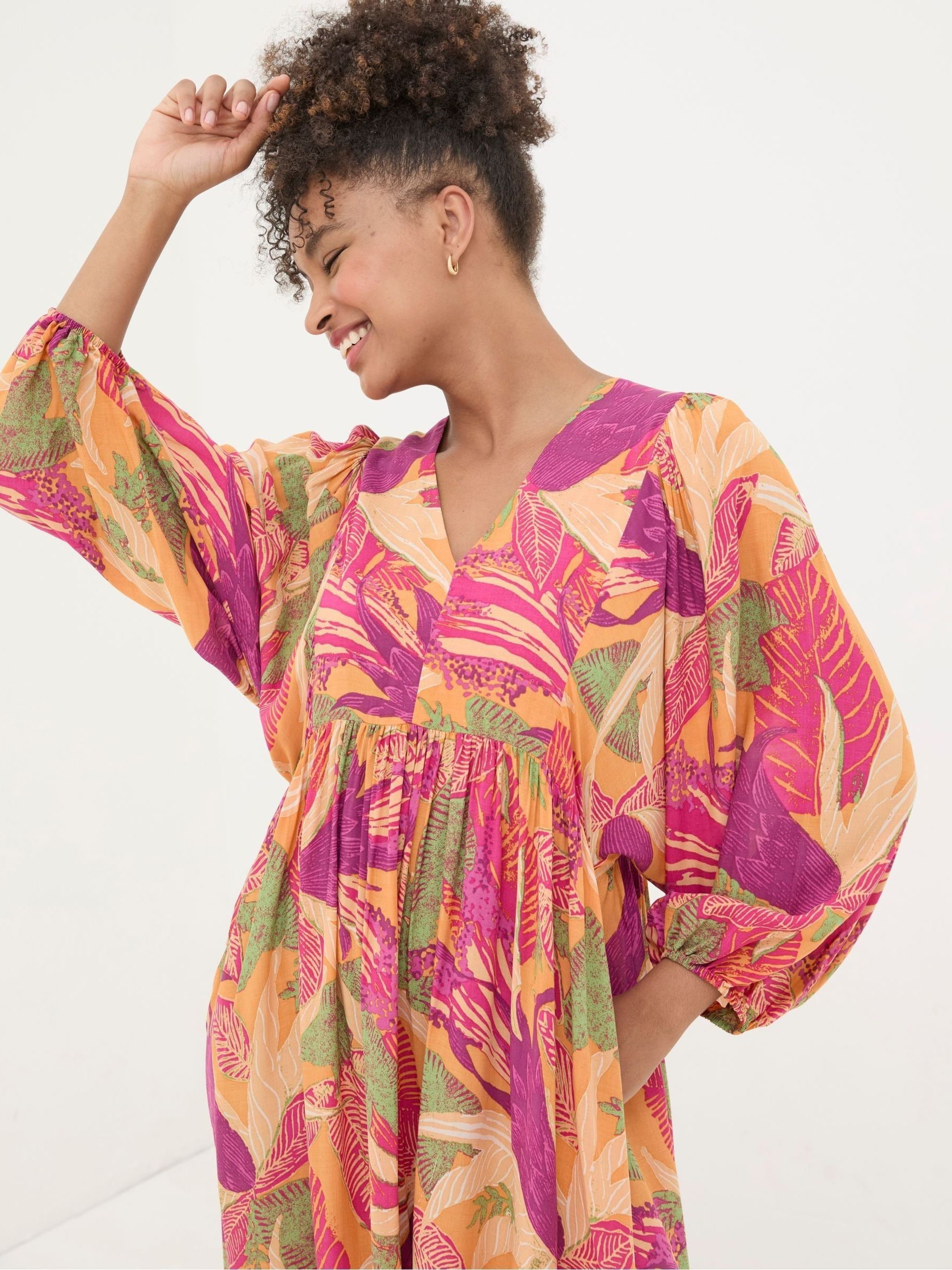 fatface orange dress Buy FatFace Adele Orange Midi Dress from Next USA