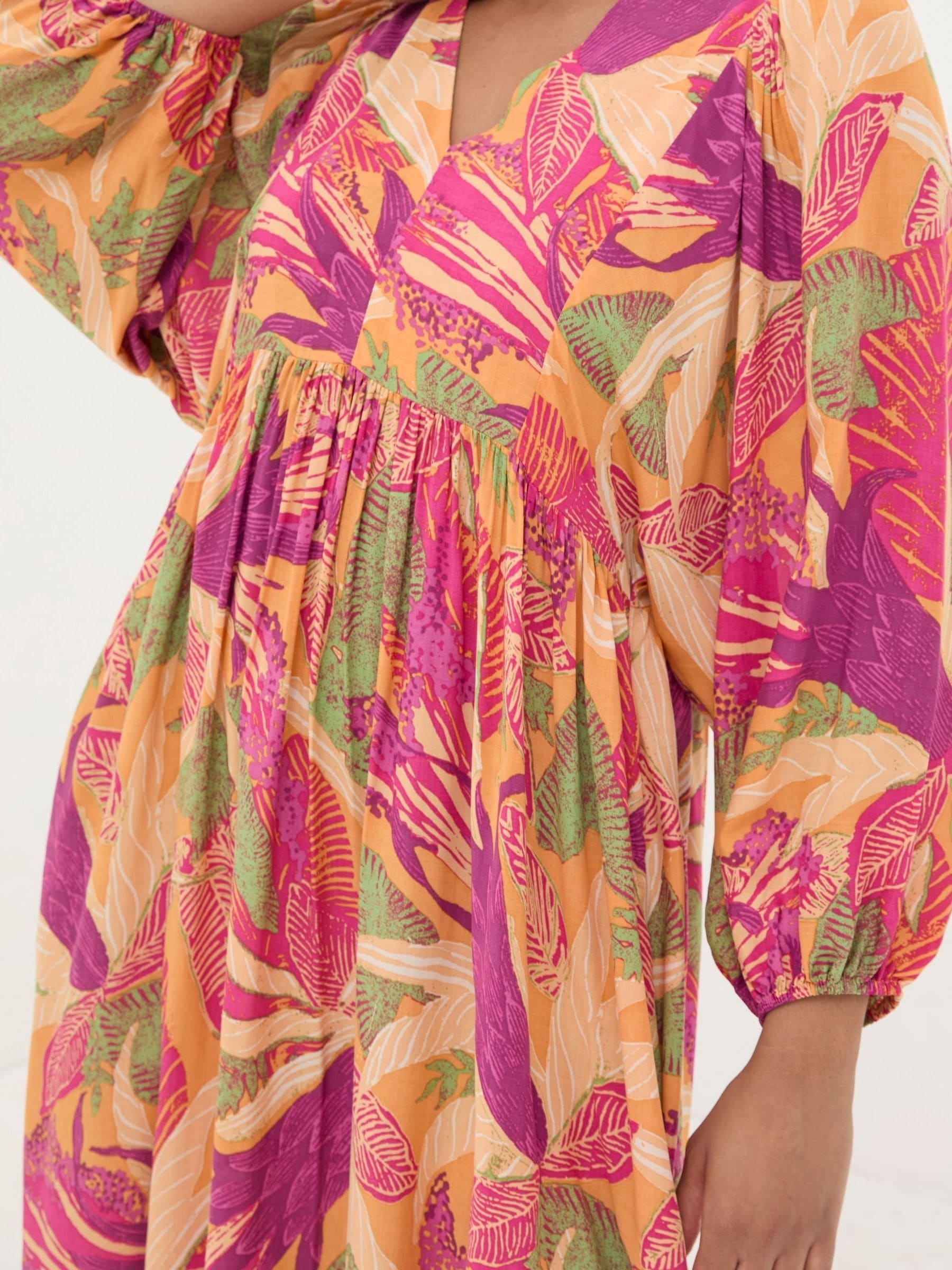 fat face orange dress Adele Orange Midi Dress