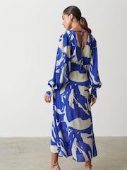 Pretty Lavish Blue Lilianna Balloon Sleeve Dress - Image 4 of 4