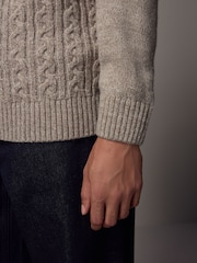 Neutral Fairisle Pattern Regular Fit Christmas Jumper - Image 6 of 9