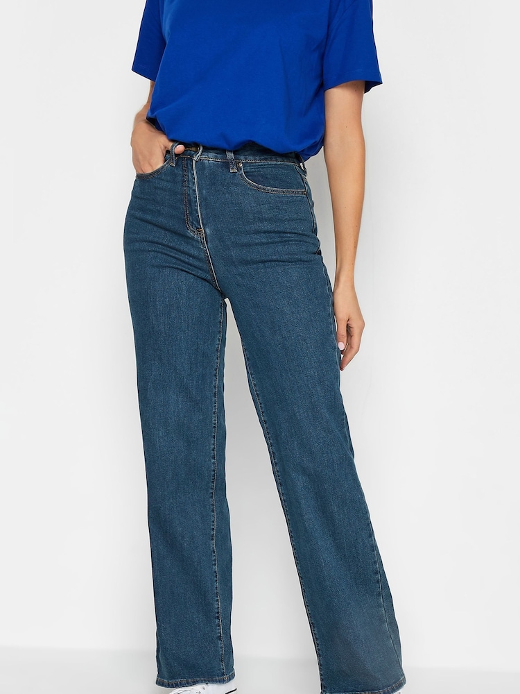 Long Tall Sally Blue Bea Wide Leg Jeans - Image 1 of 4