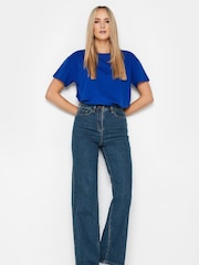 Long Tall Sally Blue Bea Wide Leg Jeans - Image 2 of 4