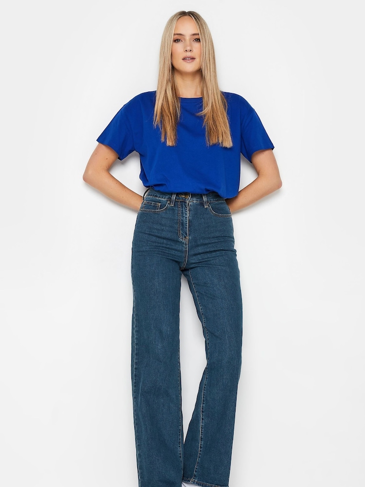 Long Tall Sally Blue Bea Wide Leg Jeans - Image 2 of 4