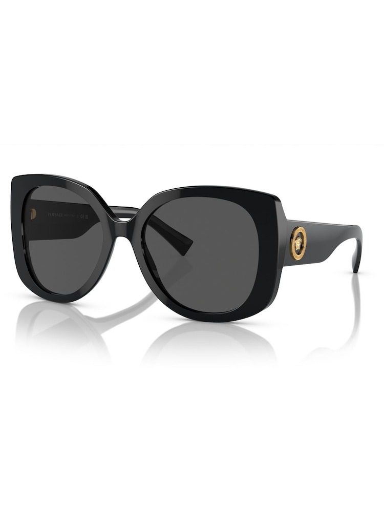 Versace Black Ve4387 Rectangle Sunglasses - Image 1 of 5