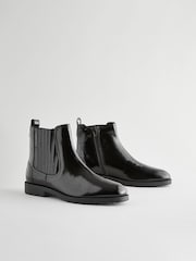 Black Ground Standard/Wide Fit Forever Comfort® Leather Chelsea Ankle Boots - Image 1 of 5