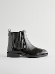 Black Ground Standard/Wide Fit Forever Comfort® Leather Chelsea Ankle Boots - Image 2 of 5