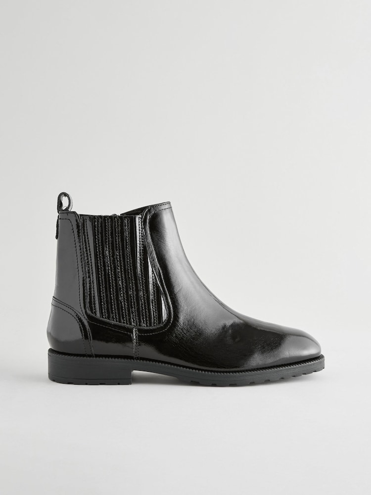 Black Ground Standard/Wide Fit Forever Comfort® Leather Chelsea Ankle Boots - Image 2 of 5
