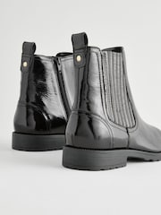 Black Ground Standard/Wide Fit Forever Comfort® Leather Chelsea Ankle Boots - Image 3 of 5