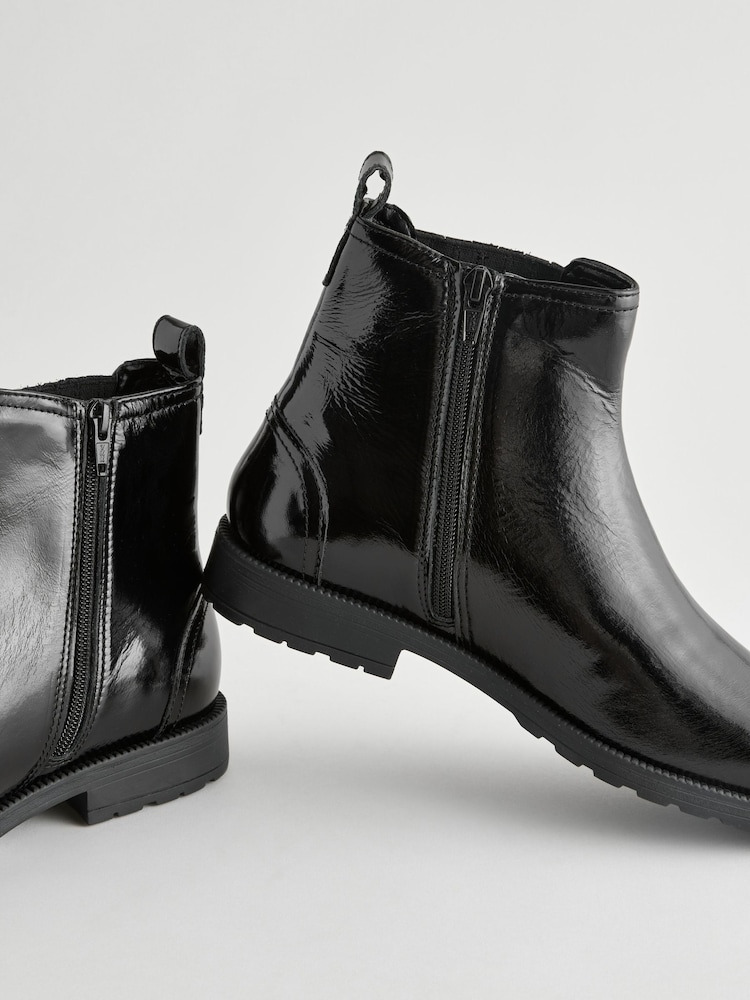 Black Ground Standard/Wide Fit Forever Comfort® Leather Chelsea Ankle Boots - Image 5 of 5