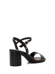 Dune London Black Wide Fit Jelly Two Part Block Heel Sandals - Image 5 of 6