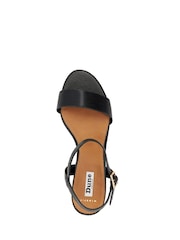 Dune London Black Wide Fit Jelly Two Part Block Heel Sandals - Image 6 of 6
