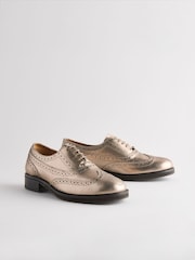 Bronze Forever Comfort® Slim Leather Formal Brogue Lace Up Shoes - Image 2 of 7