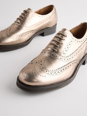 Bronze Forever Comfort® Slim Leather Formal Brogue Lace Up Shoes - Image 4 of 7