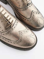 Bronze Forever Comfort® Slim Leather Formal Brogue Lace Up Shoes - Image 7 of 7