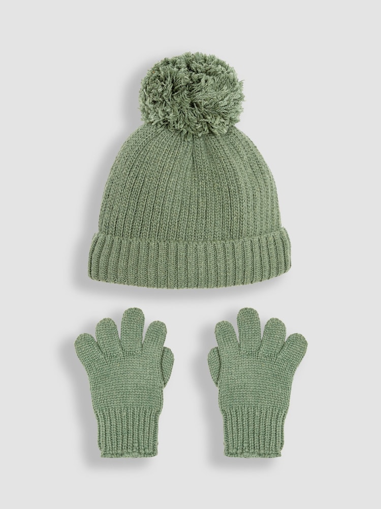 JoJo Maman Bébé Rib Hat And Gloves Set - Slika 1 iz 4 JoJo Maman Bébé Rib Hat And Gloves Set - Slika 1 iz 4