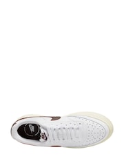 Nike White/Black Court Vision Alta Platform Trainers - Image 5 of 9