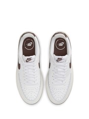 Nike White/Black Court Vision Alta Platform Trainers - Image 7 of 9