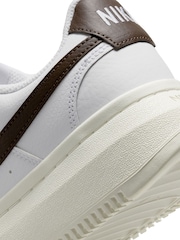 Nike White/Black Court Vision Alta Platform Trainers - Image 9 of 9