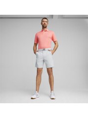 Puma Pink Pure Solid Golf Mens Polo Shirt - Image 3 of 6