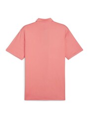 Puma Pink Pure Solid Golf Mens Polo Shirt - Image 6 of 6