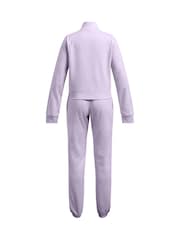 Under Armour Purple Icon Knit Cropped Tracksuit - Image 2 of 3