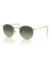 Ray-Ban Gold Tone Round Metal Rb3447 Sunglasses - Image 5 of 8