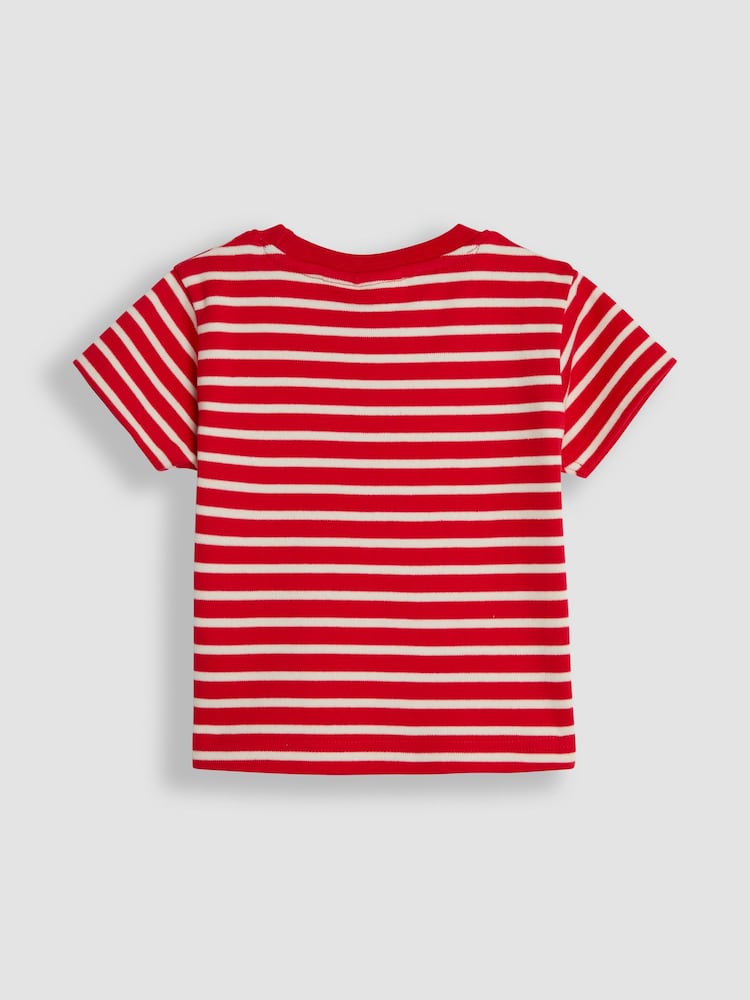JoJo Maman Bébé T-Shirts mit Segelboot-Print und Streifen 2er-Pack - Bild 5 von 5