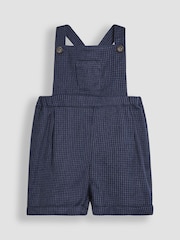 JoJo Maman Bébé Navy Houndstooth Dungarees And Tops Set - Image 2 of 6