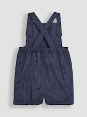 JoJo Maman Bébé Navy Houndstooth Dungarees And Tops Set - Image 3 of 6